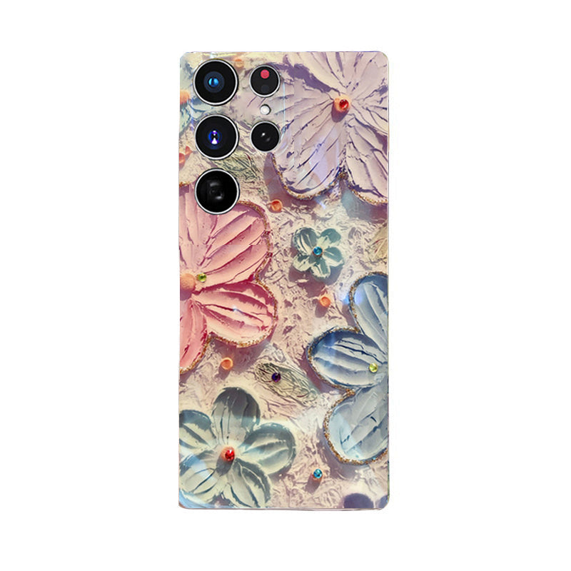 Oil Painting Flower Samsung/iPhone Case - Mycasety Mycasety