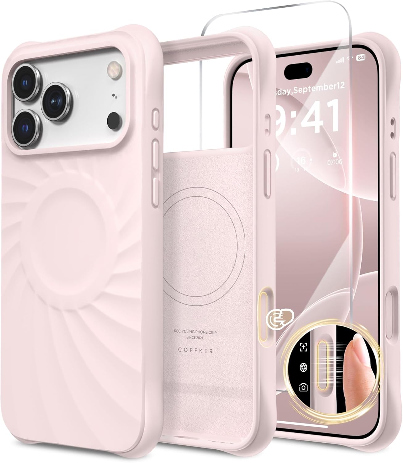 iPhone 17 Pro Case Compatible with MagSafe, Screen Protector