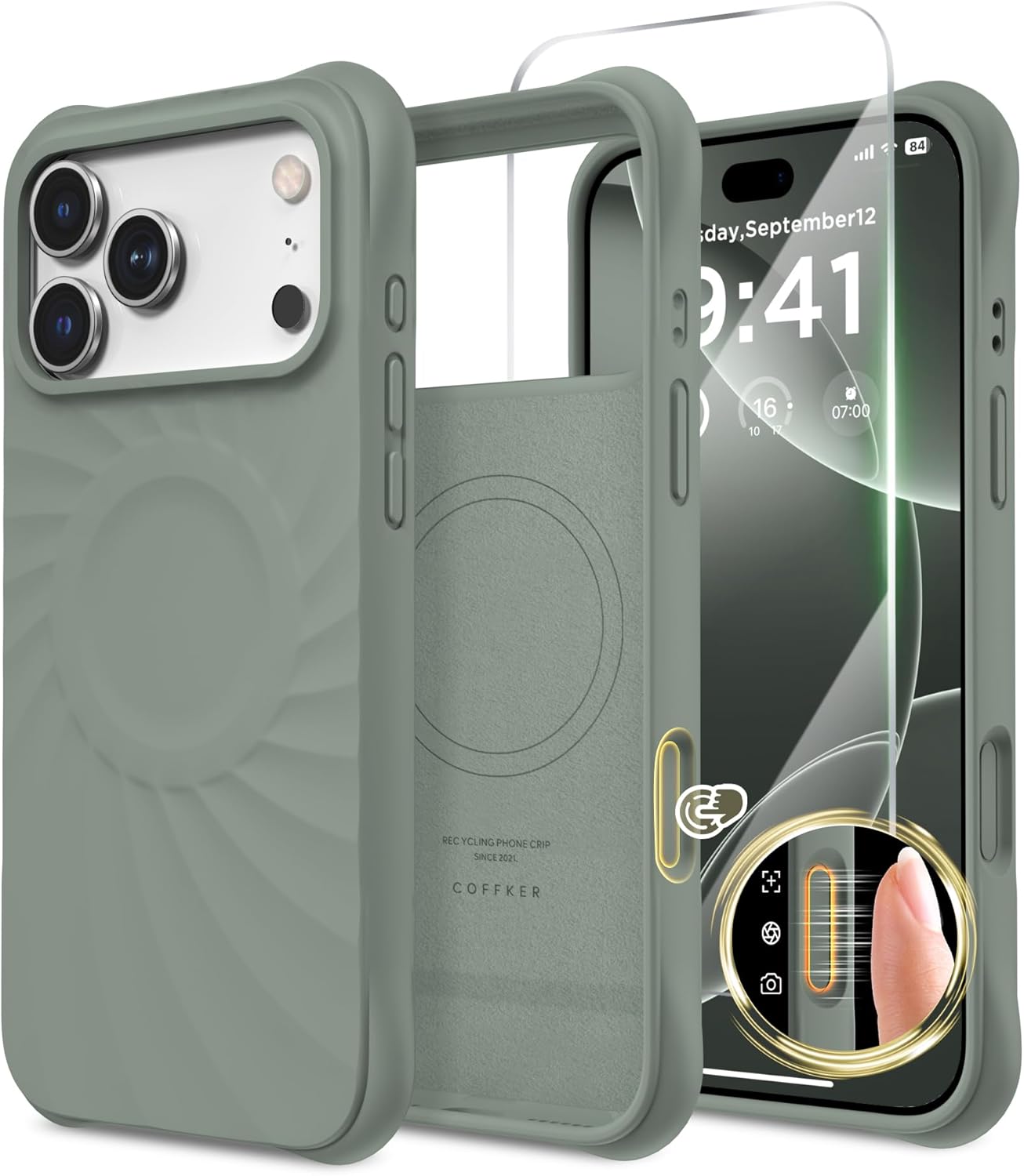 iPhone 17 Pro Case Compatible with MagSafe, Screen Protector