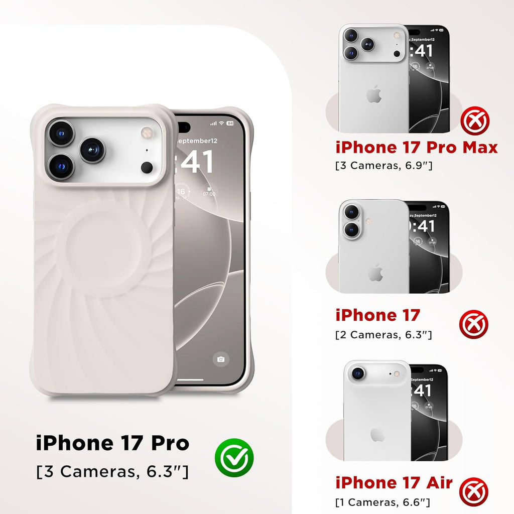 iPhone 17 Pro Case Compatible with MagSafe, Screen Protector