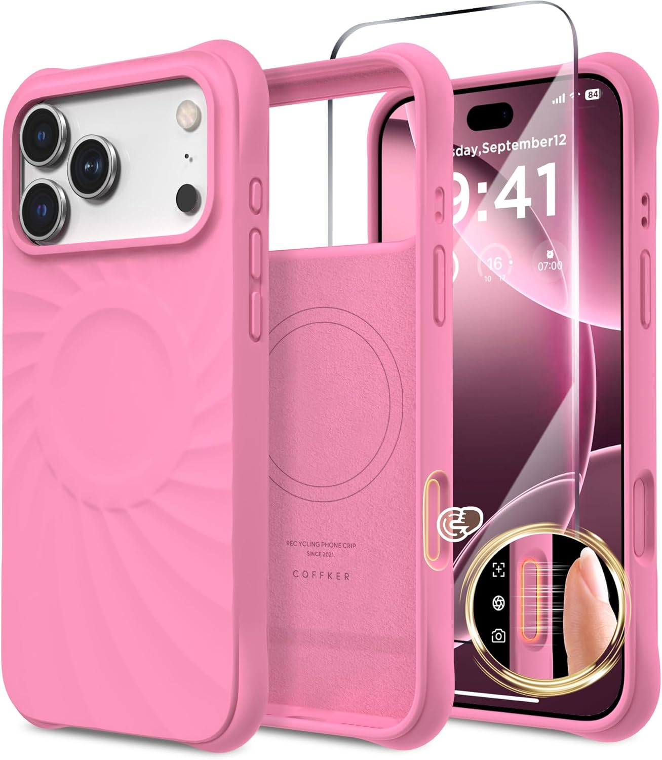 iPhone 17 Pro Case Compatible with MagSafe, Screen Protector