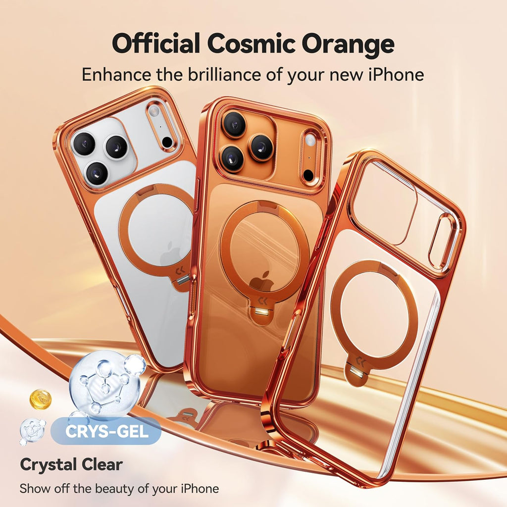 iPhone 17 Pro Max Case with 360 Spin Magnetic Stand
