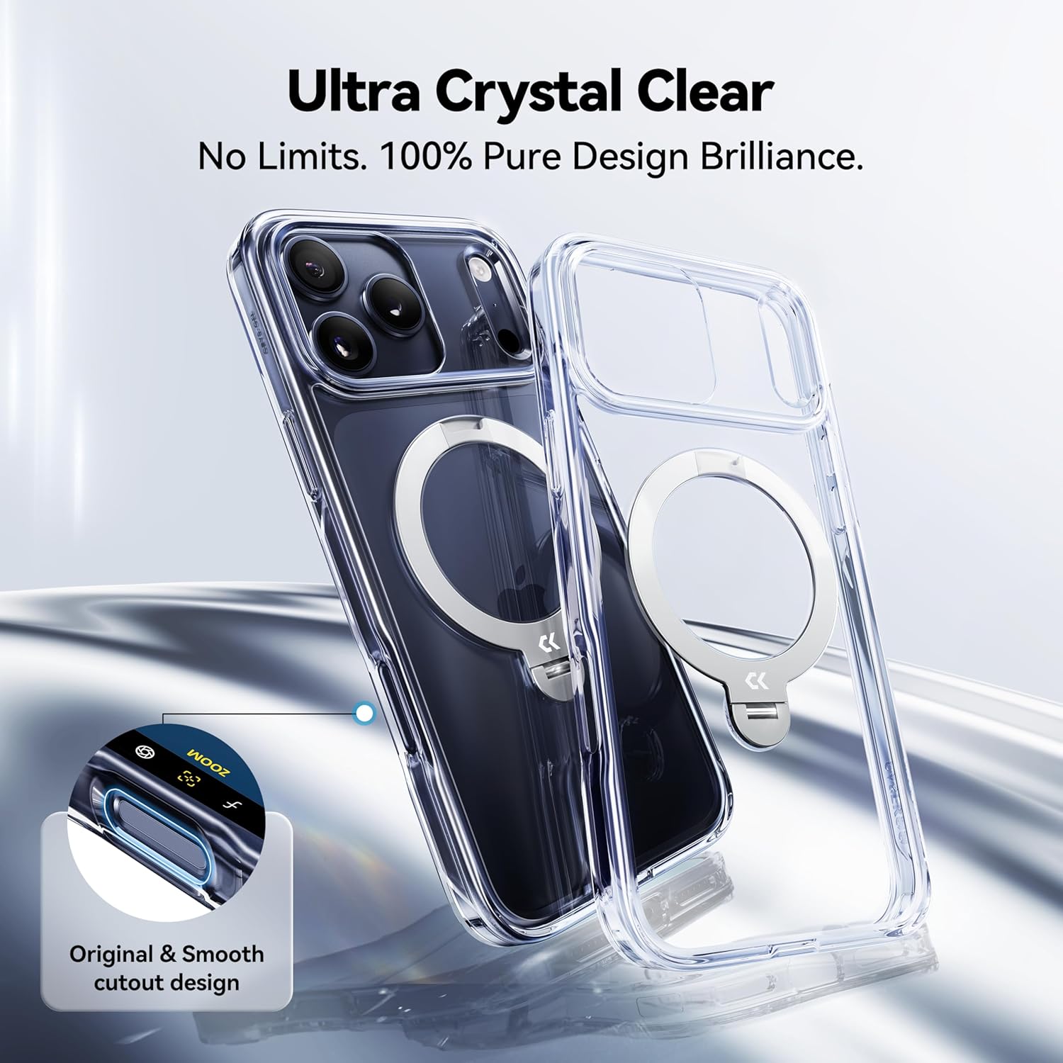 iPhone 17 Pro Max Case with 360 Spin Magnetic Stand