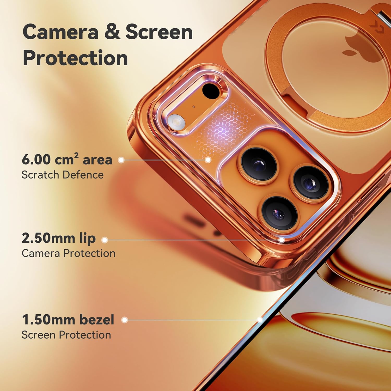 iPhone 17 Pro Max Case with 360 Spin Magnetic Stand