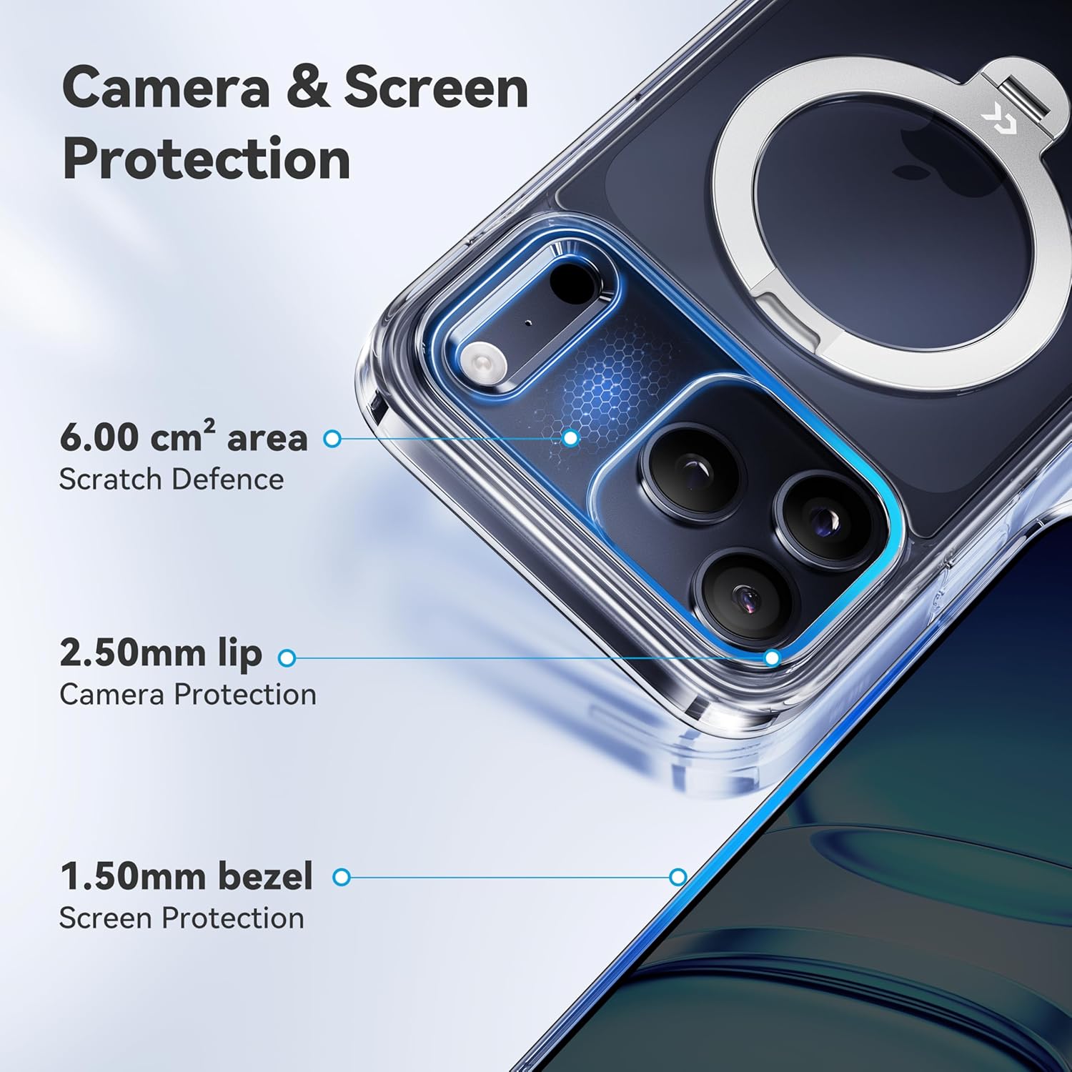 iPhone 17 Pro Max Case with 360 Spin Magnetic Stand