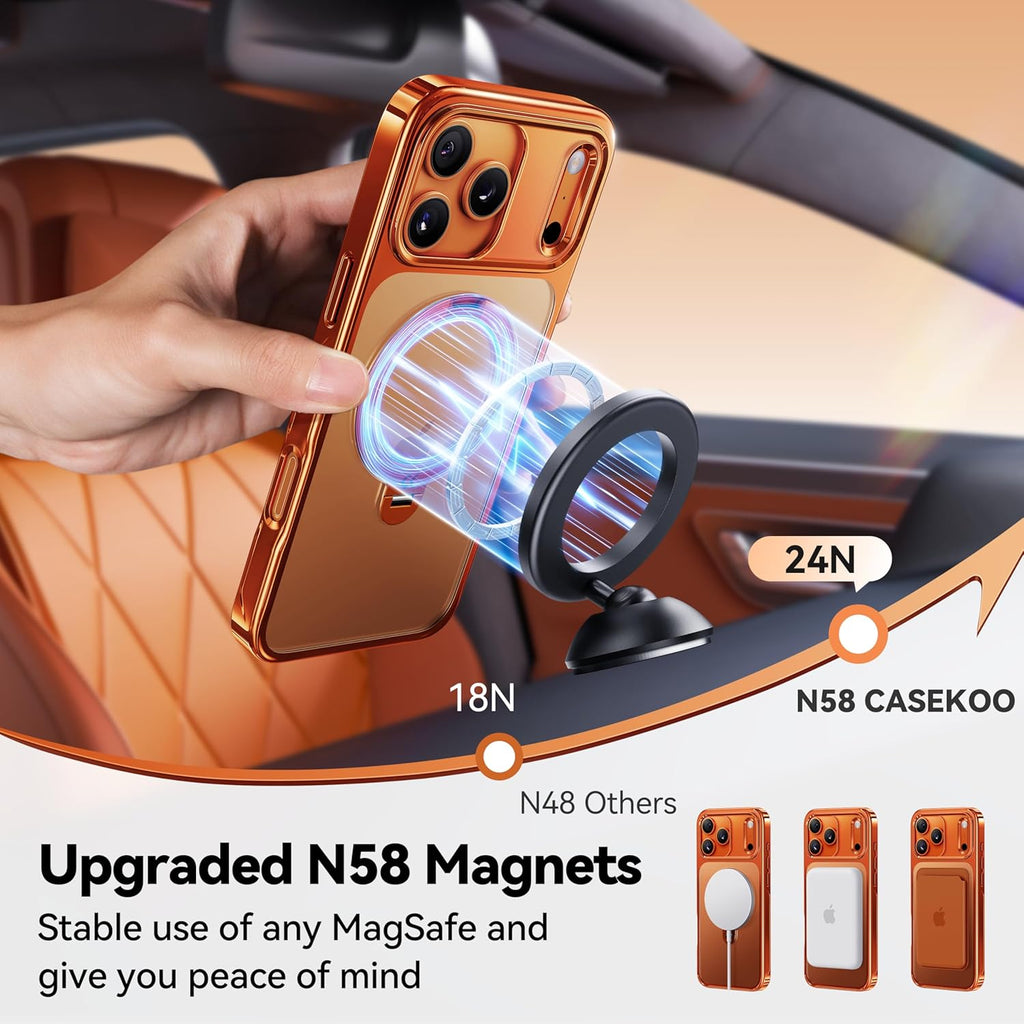 iPhone 17 Pro Max Case with 360 Spin Magnetic Stand