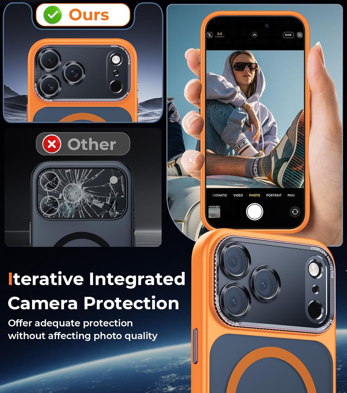 Magnetic iPhone 17 Pro Max Case with Integrated Camera Protection