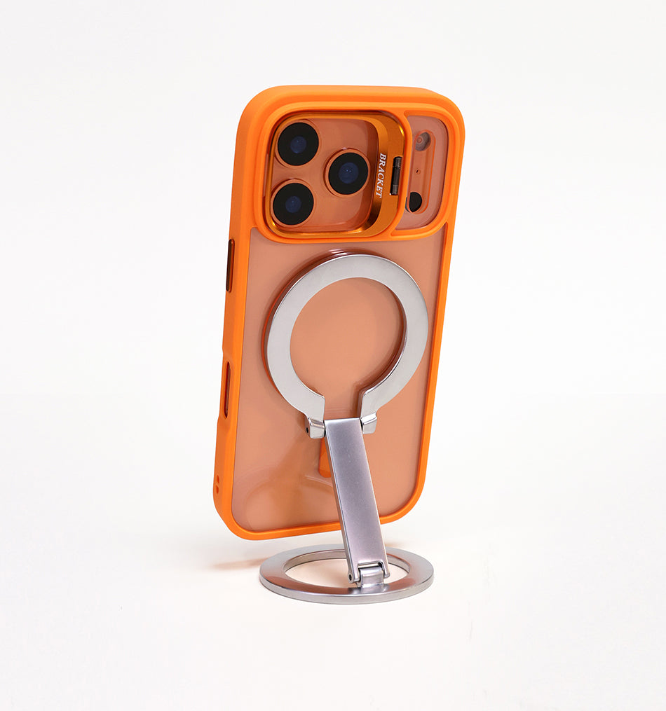 Luxury Magnetic Shockproof Phone Case For iPhone 16 17 Pro Max Plus 16E Funda Stand Glass Lens Protection Cover