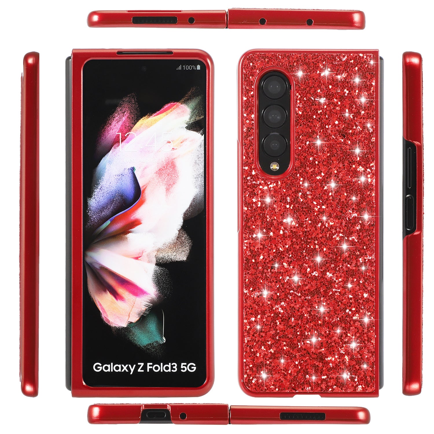 Samsung Z Fold 5/6/7 Electroplated Glitter Sequin Foldable Case