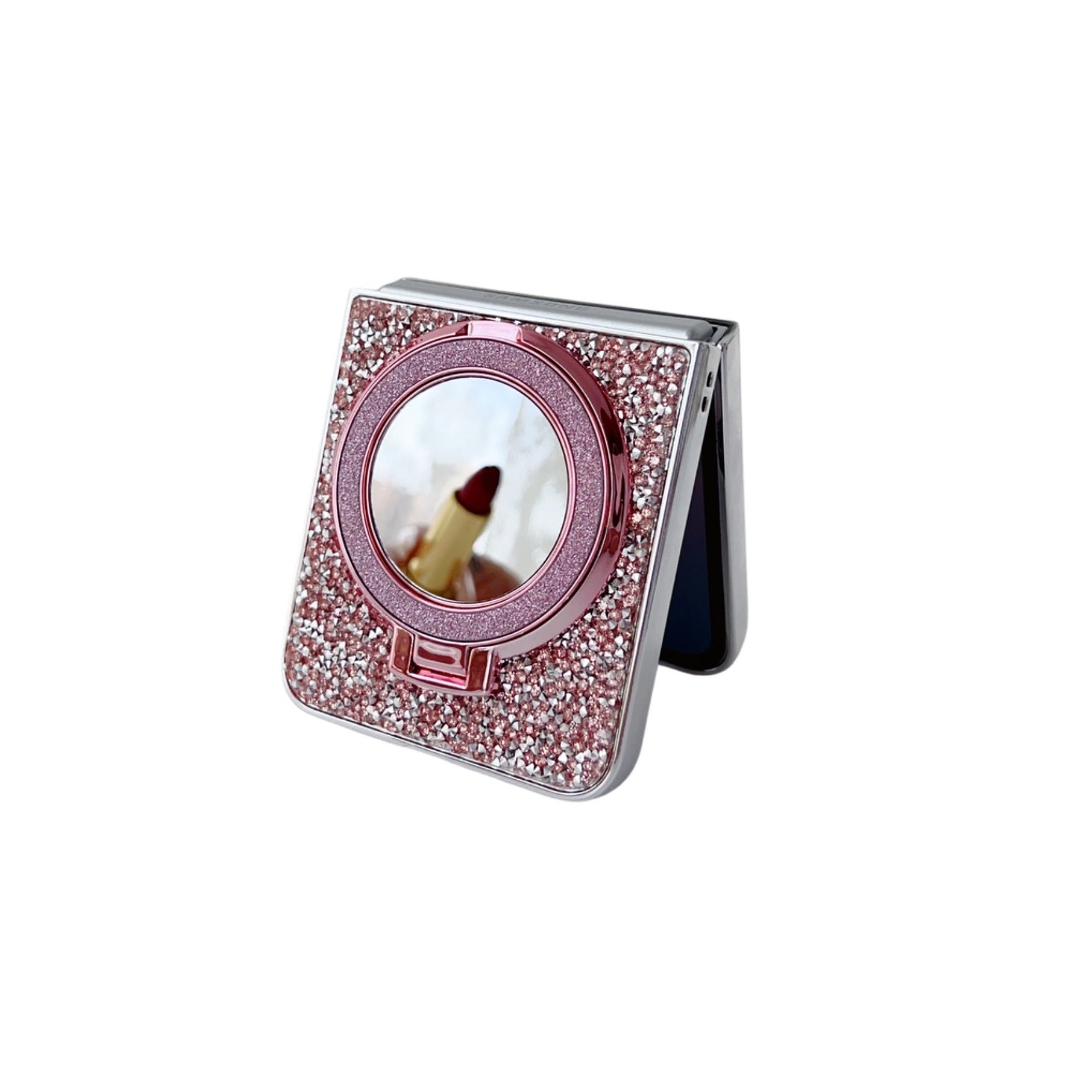 Samsung Z Flip7 Electroplating diamond mirror zflip5/6/7 diamond bracket mobile phone case