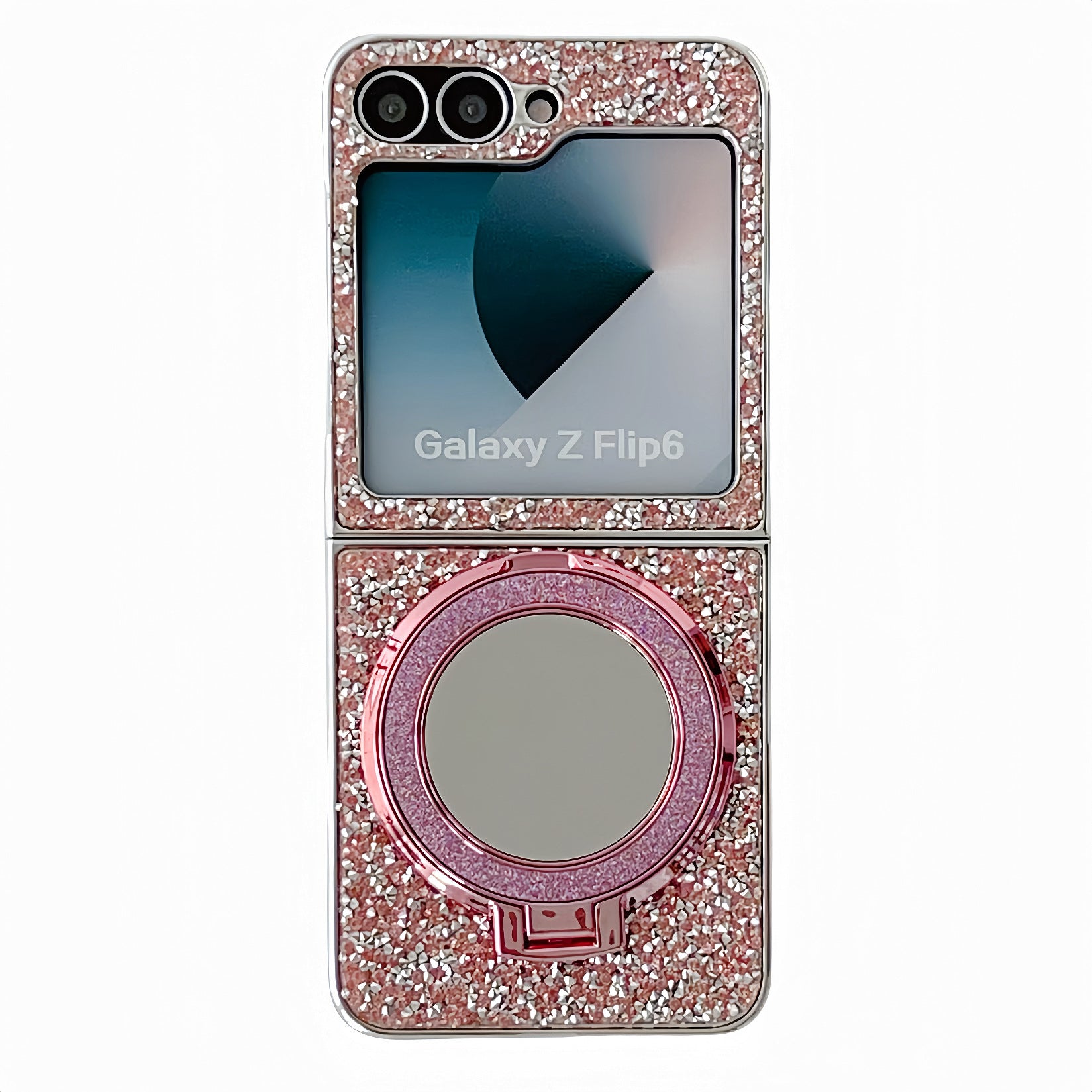Samsung Z Flip7 Electroplating diamond mirror zflip5/6/7 diamond bracket mobile phone case