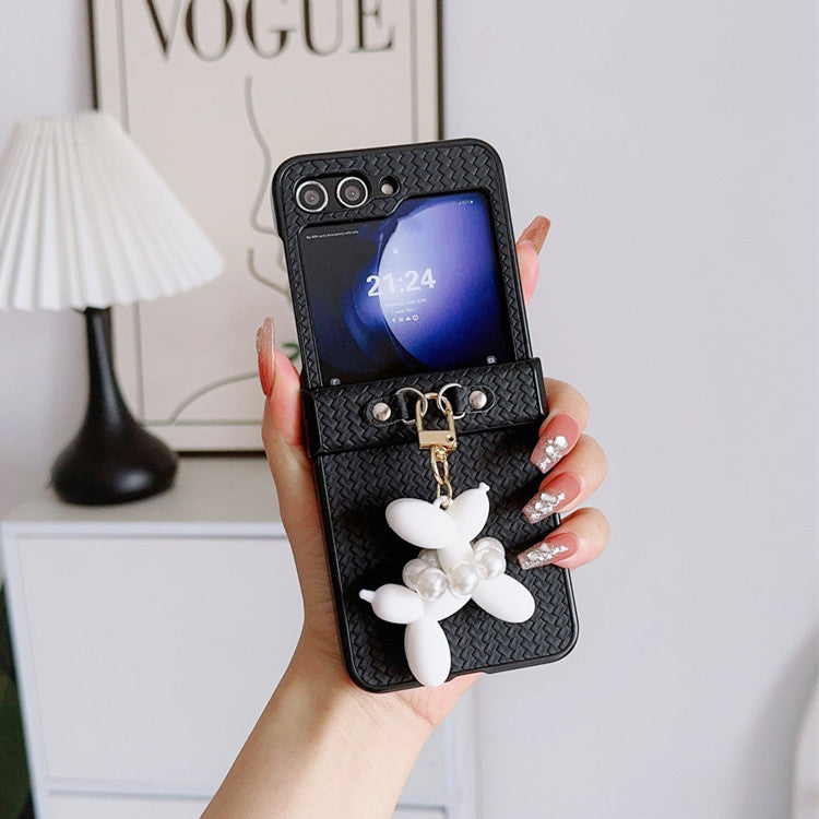 Samsung Z flip series mobile phone case with leather pendant full cover Z flip7/6/5 protective case