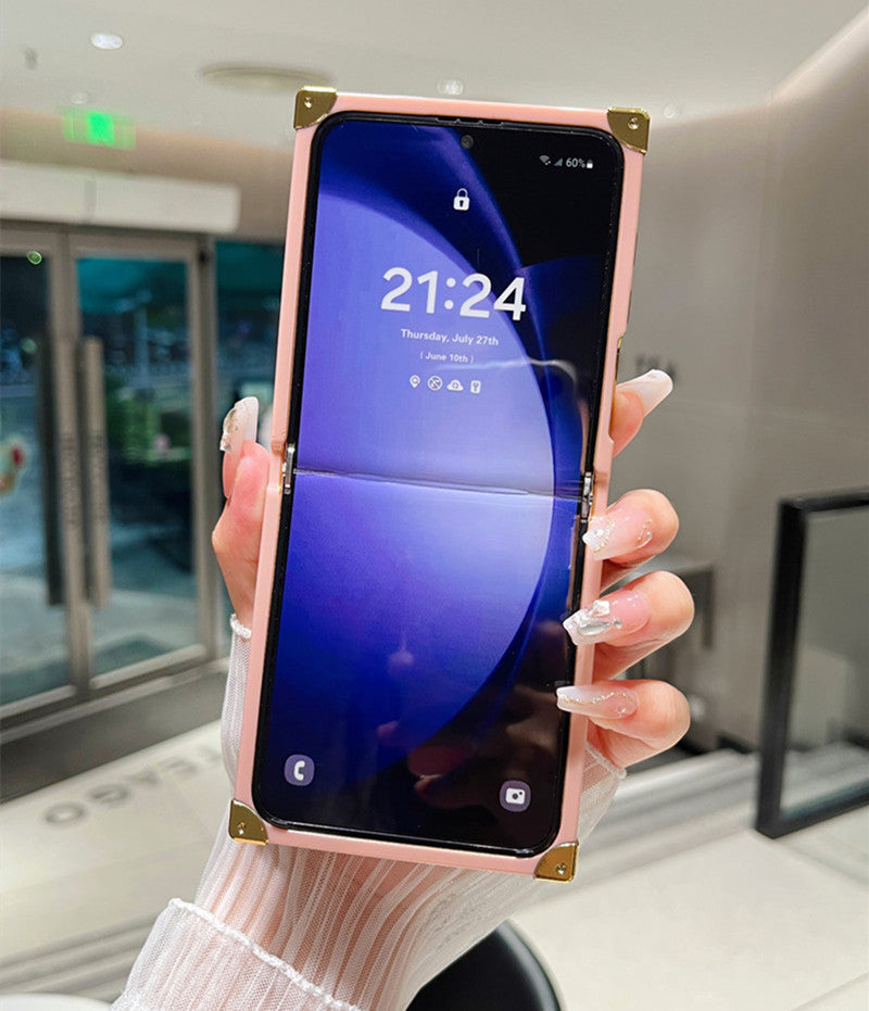 Samsung Z Flip 7/6/5 Electroplated Mirror Rhinestone Butterfly Stand Full Cover Phone Case